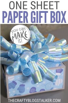 the crafty blog's one sheet paper gift box