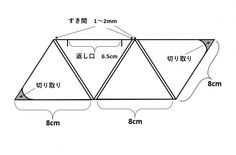 the diagram shows how to measure an object with three sides and four triangles on each side