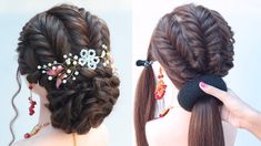 Hair Ideas For Summer, Hairstyle For Bridal, Easy Girls Hairstyles, Party Hairstyles For Long Hair, Hairstyles Juda, Hairstyle Examples, Hairstyles Design