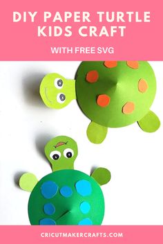 paper turtle crafts for kids with free svg