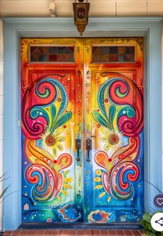 Boho Front Door Decor, Boho Front Door, Front Door Decor Ideas, Boho Hippie Home, Entrance Door Decor, Door Decor Ideas, Ombre Paint, Garage Renovation, Diy Furniture Decor