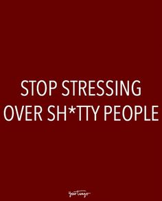 a red background with the words stop stressing over shy people