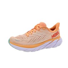 HOKA Clifton 8 Women's Orange Running Shoe Sneakers N7117 Size 6.5 Details Lighter and springier than ever, this all-distance running shoe sheds pounds with an open-weave mesh upper and gravity-defying foam sole. It sports a plush collar and gusseted tongue that keep it comfortably in place, with a stable base set on targeted rubber plugs for traction only where you need it. -Lightweight: puts cushioning and performance underfoot with an emphasis on streamlined comfort -Lace-up style -Removable, Hoka Clifton 8, Hoka Clifton, Distance Running, Athletic Models, Hoka Shoes, Swag Shoes, Orange Fabric, Open Weave, Running Shoes Sneakers