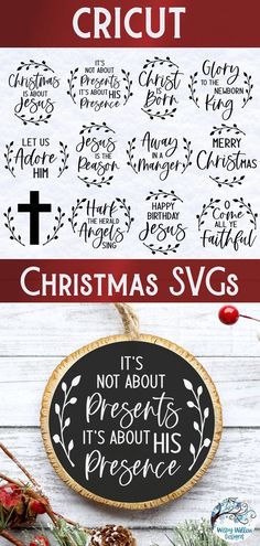 the christmas svg bundle is on display