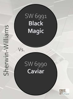 two black and white circles with the words svw 6691, black magic and sv