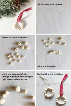 instructions to make beaded christmas ornaments