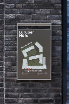 a sign on the side of a building that says luruper hofe in german