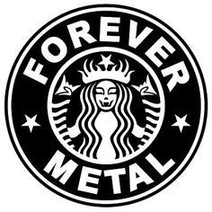 a black and white logo with the words forever metal