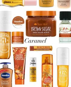 Best Caramel Perfume, Caramel Body Care, Vanilla Caramel Fragrance, Caramel Scented Perfume, Caramel Body Wash, Makeup Bag Essentials, Basic Skin Care Routine, Perfect Skin Care Routine, Shower Skin Care