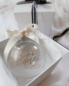 Baby's First Christmas 2020 hand engraved calligraphy on Christmas ornament. Christmas Ornaments Calligraphy, Calligraphy Christmas Ornaments, Personalized Christmas Balls, Handwritten Ornaments, Calligraphy Gift Ideas, Calligraphy Ornaments, Brand Activations, A Calligraphy, Calligraphy Artist