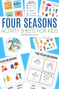 four seasons activity sheets for kids