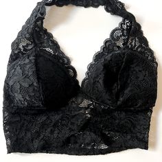 Bozzolo Halter Lace Bra. Formed Removable Cups Come In Bra. Nice Soft Lace. Comfortable To Wear. Great Bright Black Color. Cute Bras Aesthetic, Fancy Bras, Black Bras, Fancy Lady, Clothing Wishlist, Lacy Bra, 80s Rock, Dream Fashion, Cute Bras