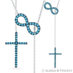 The featured Y-necklace is cast in .925 sterling silver w/ rhodium & black rhodium and showcases a nano-cz-paved cross, an infinity charm, flat-rolo cable links, & a lobster-claw clasp w/ a 2-inch extender chain for secure wear. Your purchase will include a 30-Day Exchange or Money-Back Guarantee & Free US Shipping. Please email us for more details regarding this listing. Size: one size.  Gender: unisex.  Age Group: adult. Round Locket Necklace, Infinity Necklace Silver, Alexandrite Jewelry, Infinity Charm, Round Locket, Sterling Silver Locket, Cz Bracelet, Silver Lockets, Necklace Box