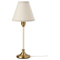 FLYGHÖJD Table lamp - brass/beige - IKEA Slim Table Lamp, Mantle Lamps Fireplace, Pop Apartment, Ikea Table Lamp, Office Mood Board, Table Lamp Brass, Room Wishlist, Flat Inspiration, Ikea Finds