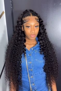 Hairstyles On Curly Wig, 3 Braids Hairstyle Wig, Deepwave Frontal Wig Hairstyle Ideas, Bow Hairstyle Deep Wave Wig, Wigs Hairstyles For Black Women, One Braid Deep Wave Wig, Curly Wig With Fishtail Braid, 2 Butterfly Braids On Wig, Lace Hairstyles