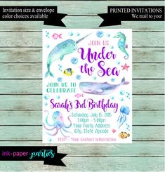 under the sea birthday party printables