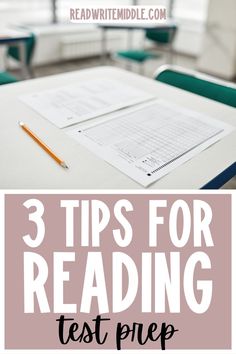 three tips for reading test prep