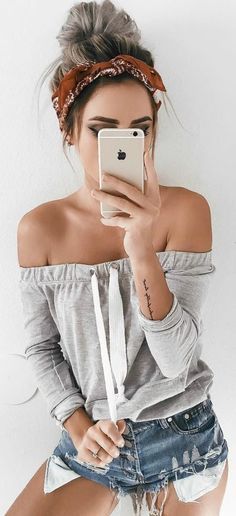 30++Cute+Summer+Outfits+For+Inspiration+-+My+Cute+Outfits Womens Fashions, Bridget Bardot, Denim Outfits, Summer Trends Outfits, Bohol, Bandana Hairstyles, Maxi Skirts, Cute Summer Outfits, Denim Outfit