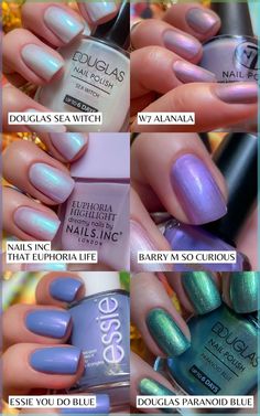 A guide to gorgeous drugstore duochrome blue nail polish colors with swatches from Essie You Do Blue to Nails Inc, Barry M and Douglas nail polishes!
-
-
-
spring nail polish colors - winter nail polish colors - essie blue nail polish - nails inc nail polish swatches - barry m nail polish swatches - essie nail polish swatches - light blue nail polish swatches drugstore - duochrome nail polish swatches Dark Green Nail Polish, Blue Nail Polish Colors, Barry M Nail Polish, Light Blue Nail, Mauve Nail Polish, Light Blue Nail Designs, Light Blue Nail Polish, Essie Nails, Spring Nail Polish Colors