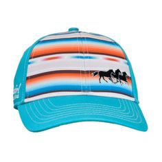 New With Tags The Cutest Hat For Those Little Cowgirls! Youth Sized Blue Hat With Serape Front And Horses Running. Cowgirl Hardware Written On The Side. Horses Running, Running Horses, Blue Hat, Cute Hats, On The Side, Kids Accessories, The Cutest, Caps Hats, Accessories Hats