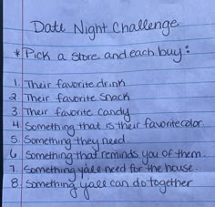 Date Night Challenge, Unique Date Night Ideas, Fun Relationship, Things To Do With Your Boyfriend, Bf Goals, Creative Date Night Ideas, Date Night Jar, Day Date Ideas, Romantic Date Night Ideas