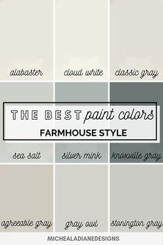 the best paint colors for your farmhouse style house - gray, white, and black