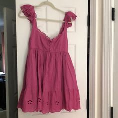 Pink Dress, Lined, Side Zipper, Smocked Back, Back Tie At Upper Back. I Can’t Find The Size Tag But I Know It’s A Medium. I Feel Like It Runs Large, Fits More Like A Large? I Know This Dress Does Run Large. Perfect Condition Never Worn. Cute Simple Dress, Cute Simple Dresses, Back Back, Dream Aesthetic, Urban Dresses, Urban Outfitters Dress, I Know It, Tie Dress, Babydoll Dress