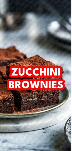 A photo of a  Zucchini Brownies a Healthy Dessert Recipes