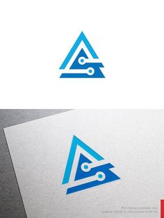 the logo is designed to look like a triangle