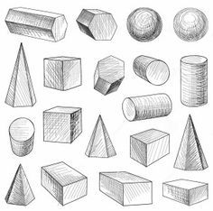 various shapes and sizes of pencil on paper