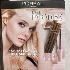 Costco 3-Pack. I Tried One And Not For Me. Two Unopened Tubes Available!! L’oral Paris Lash Paradise Mascara Black 20x More Volume Up To 2x More Length Clump-Resistant Caring Formula Lash Paradise Mascara, Paradise Mascara, Lash Paradise, Volumizing Mascara, Volume Mascara, L Oreal, Loreal Paris, Womens Makeup, I Tried