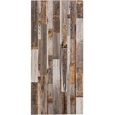 a wooden paneled wall with different colors and patterns on it's sides, including brown