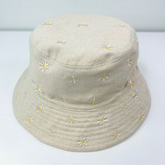 Reposhing This Item I Purchased From @Bheartsparks. Loved It, But Ready To Rotate For Something New. Questions? Leave A Comment Below! Adjustable Short Brim Cream Bucket Hat, Whimsical Mini Spring Bucket Hat, Cream Bucket Hat For Spring, One Size, Cream Bucket Hat, Cream Bucket Hat, One Size, Bucket Hat Aesthetic, Madewell Accessories, Embroidered Shorts, Embroidered Flowers