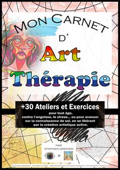 Discover "My Art Therapy Notebook", a program of more than 30 workshops and exercises to combat stress, express your emotions, or even learn to know yourself better. Practice drawing, painting, mandalas, and many other techniques as a new language of expression, to free your subconscious and develop your well-being. 40-page activity book, in digital version so you can print the different workshops and repeat them at will. A4 format - 21x29.7 / 300dpi Therapy Notebook, Printable Mandala, Custom Drawing, Drawing Practice, Art Therapy, Well Being, Book Activities, Digital Painting, My Art