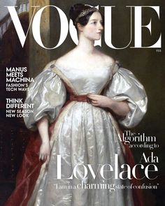 a painting of a woman in a white dress on the cover of a magazine