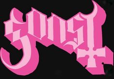 the word goth in pink on a black background