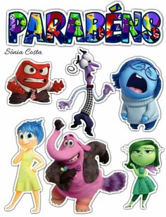 an image of cartoon characters with the word parabeno written on their back side