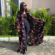 This Beautiful Coloful Mudcloth Print Kimono Is A Must Have For This Summer. You Don’t Want To Miss This Lovely Signature African Kimono. It Comes With A Belt And 2 Side Pockets. Easy Flowing And One Size. Can Be Made To Fit Smaller Sizes. Handmade With Love From Our Factory In Africa. Can Be Used With Shorts, A Dress, Skirt, Jeans, Etc. And You Can Wear To The Beach, For That African Barbecue, Fun Parties, Or Just To Lounge At Home Looking Stylish. Order Yours Now Before It’s Sold Out. Black Printed Long Kimono, Long Black Printed Kimono, Black Long Printed Kimono, Black Printed Cotton Kimono, Black Cotton Printed Kimono, Black Cotton Kimono With Print, Long Black Cotton Kimono, Black Long Cotton Kimono, Plus Size Ankara