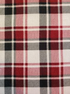 a red and white plaid fabric