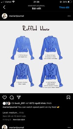 the instructions for how to wear a blue blouse