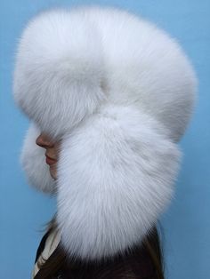 This Hat Is Made From One Full Fox Skin (Pelt). Material: Real Genuine Northern Fox Fur. Natural Lining Size: Suitable for a head circumference between 22-24 Inch. (56-60cm) - Adjustable Condition: New with tags and our brand. Unused item. Color: As The Picture - Pure White Note: We making and selling only First Quality Items by Selected Saga Furs from Finland. Saga Furs By Zeno Furs Russian Fur Hat, Thrift Manifest, Ushanka Hat, Holographic Fashion, Pretend Play Costumes, Popular Hats, Russian Hat, Fur Keychain, Fur Hats