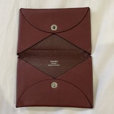 Hermes Calvi Card Holder. Excellent Condition, Normal Signs Of Wear. Dark Brown. Hermes Calvi, Hermes Accessories, Key Card Holder, Card Holders, Dark Brown, Card Holder, Mens Accessories, Man Shop, Key