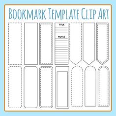 the bookmark template clip art is an easy way to make your own bookmarks