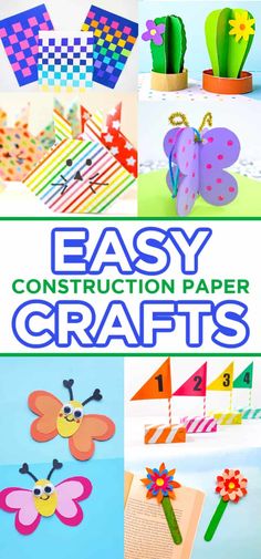 easy construction paper crafts for kids that are fun to make and do with the kids