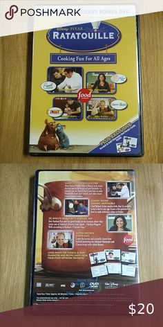 Disney Pixar DVD Ratatouille Food Network Cooking Fun for all Ages Ratatouille Food, Dvd Library, Robert Irvine, Ratatouille Recipe, Food Network, Recipe Cards, Food Network Recipes, Disney Pixar, Teaching Kids