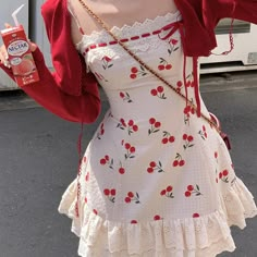 41308276129926|41308276162694 Basket Cottagecore, Coquette Kawaii, Fairycore Coquette, Cardigan Set, Middle Age Fashion, Kawaii Dress, Mode Casual, Skirt Maxi, Mini Slip Dress