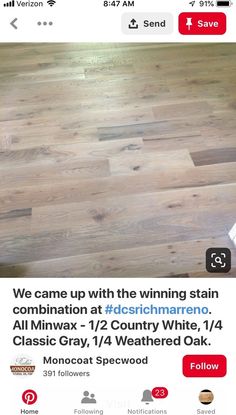 an image of a wooden floor being advertised on instagram