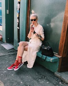 Red Vans Outfit, Marianne Theodorsen, Summer Grunge Outfits, Summer Grunge, Vans Outfit, Mommy Outfits, Comfy Casual Outfits, Quirky Fashion, Instagram Summer