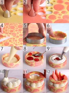 how to make a strawberry shortcake with fondant and icing step by step