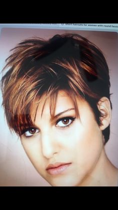 Auburn Balayage, Short Hairstyles For Thick Hair, Short Layered Haircuts, Short Hair Styles For Round Faces, Haircut For Thick Hair, Hairstyles For Round Faces, Short Hair With Layers, Short Hair Styles Pixie, Women Hairstyles